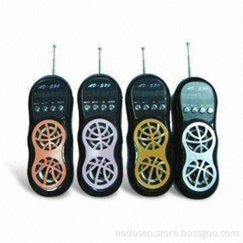 Wireless Speaker with Li-ion Rechargeable Battery and SD/MMC/USB Slot, Supports FM Radio